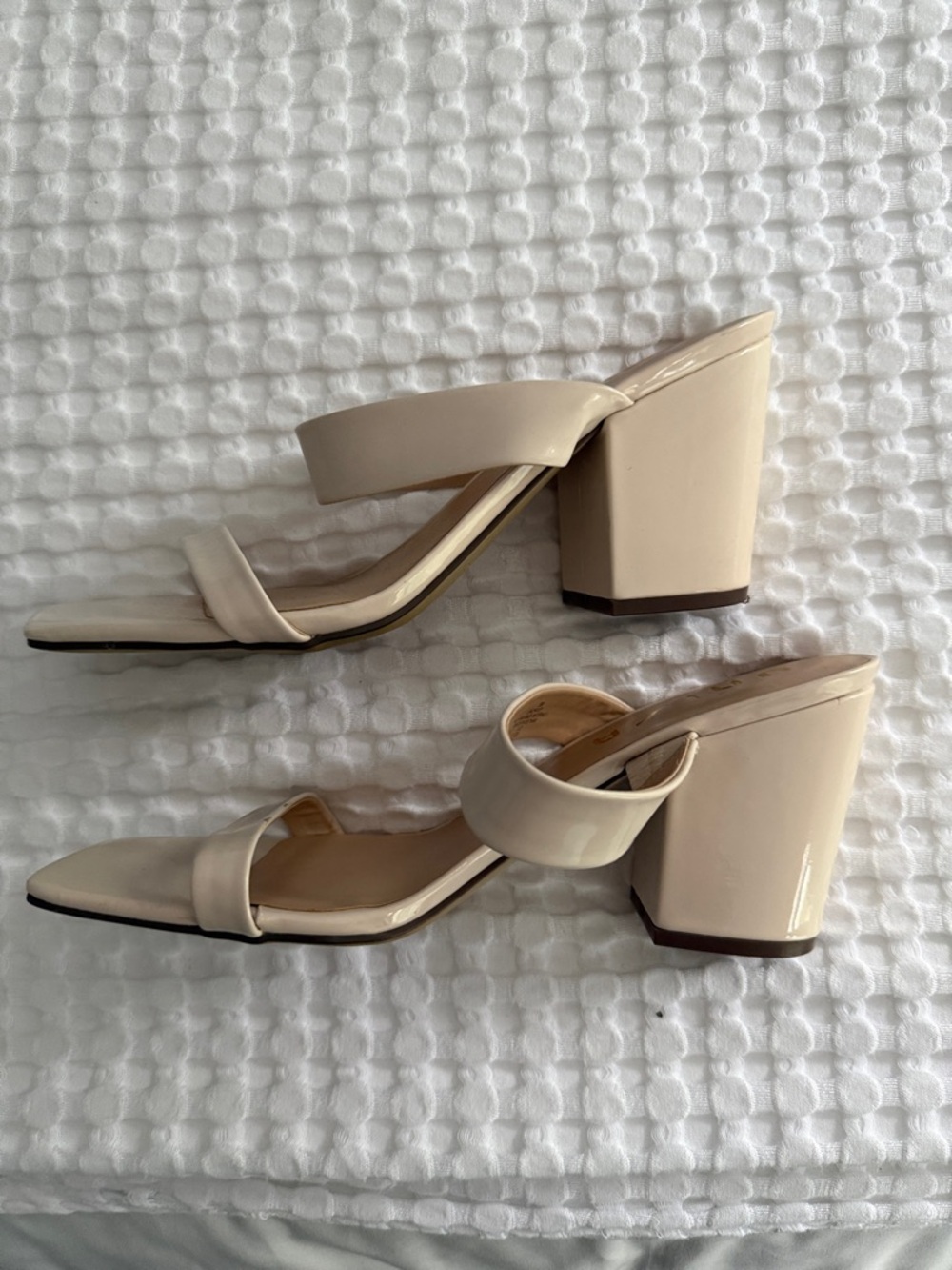 Unisa Cream Double-Strap Square-Toe Mules - Picture 3 of 3